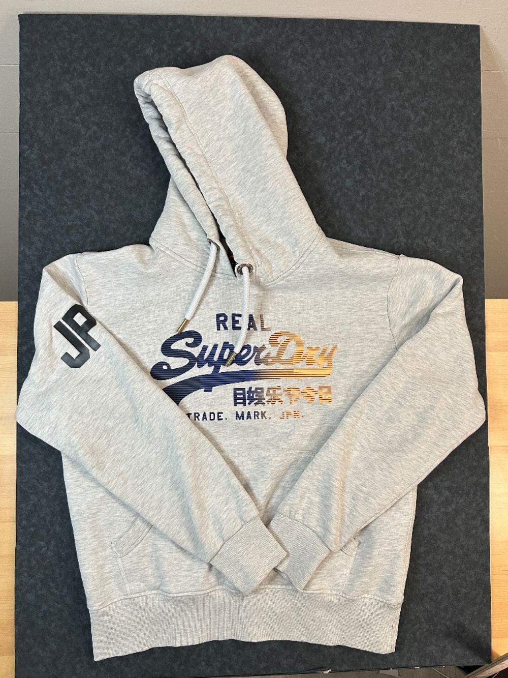 Superdry Real Superdry Gray Heavy Hoodie Size 2XL